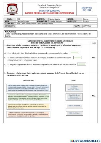 Examen EESS - Primer Quimestre