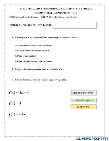 Evaluación de funciones reales