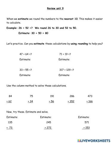 Addition and Subtraction Review