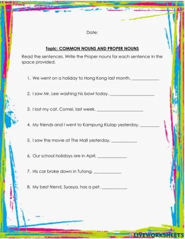 Common and Proper Nouns