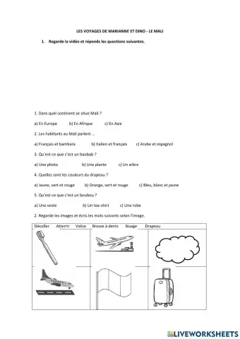 Souvenir de voyage Le Mali