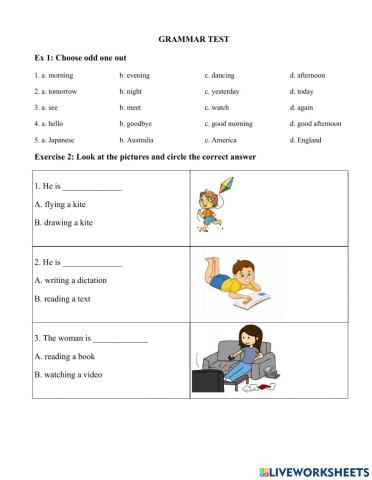 Test 4A1 - Grammar