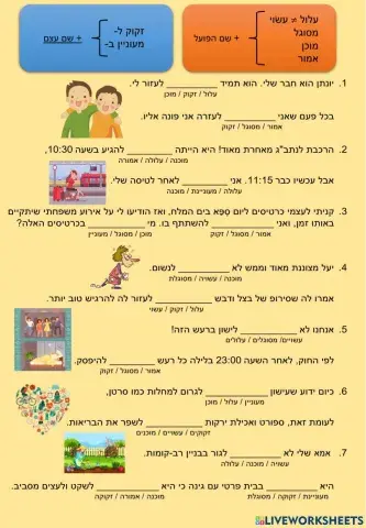 עלול עשוי מסוגל אמור זקוק מוכן מעוניין