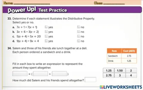 The Distributive Property