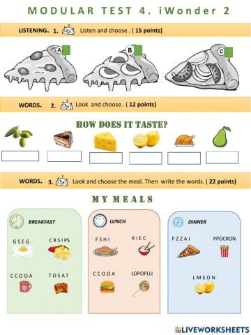 IWonder2. Modular test 4.Adapted