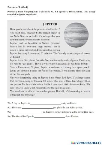 Operon 2018 egzamin próbny zad.9