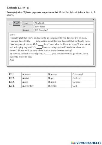 Operon 2018 egzamin próbny zad.12