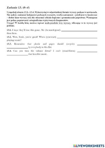 Operon 2018 egzamin próbny zad.13