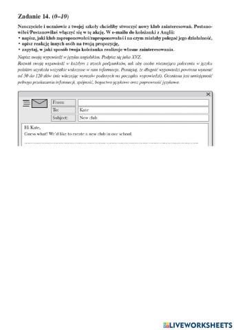 Operon 2018 egzamin próbny zad.14