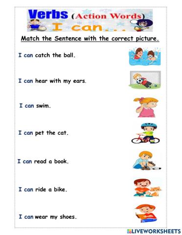 I Can- Action verbs