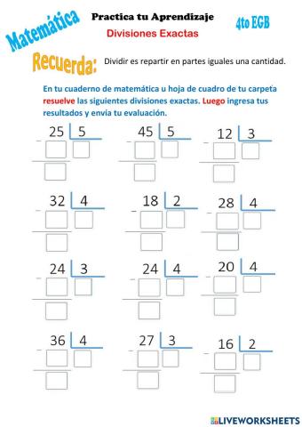 Divisiones Exactas