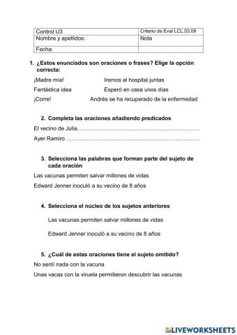 El sujeto y su núcleo