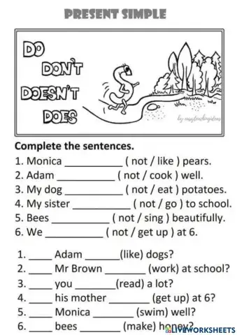 Present simple negative