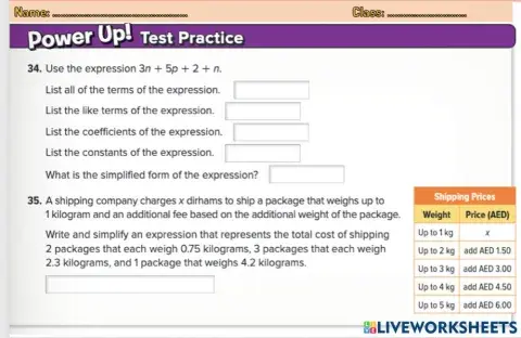 Equivalent Expressions