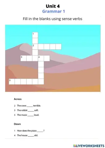 Sense Verbs Crossword