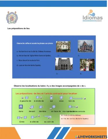 Préposition de lieu