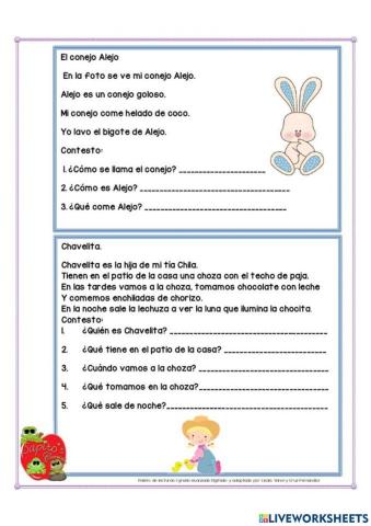 Lectura con preguntas