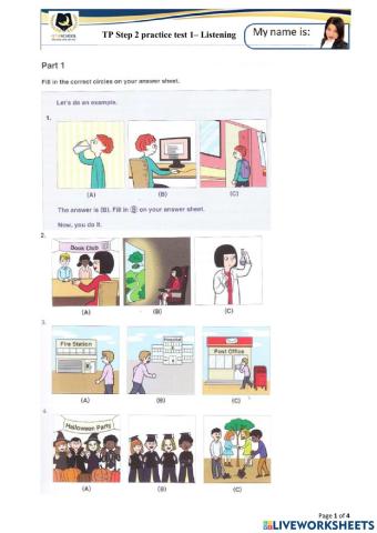 Teacher Jennifer TP S2PT1 Listening