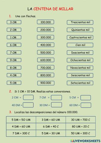 Las centenas de millar