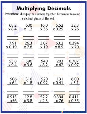 Multiplying Decimals