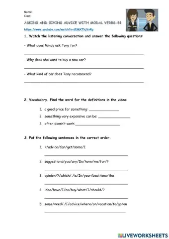 Giving Advice Listening Modals