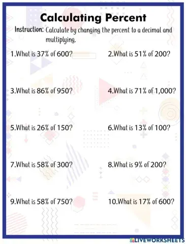 Calculating Percents