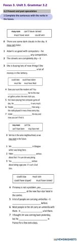 Focus 3.Unit 3. Grammar 3.2