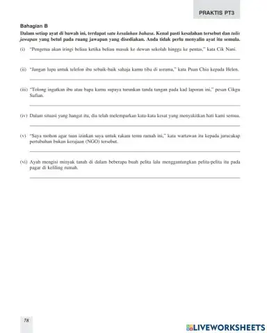 Kesalahan bahasa tingkatan 2