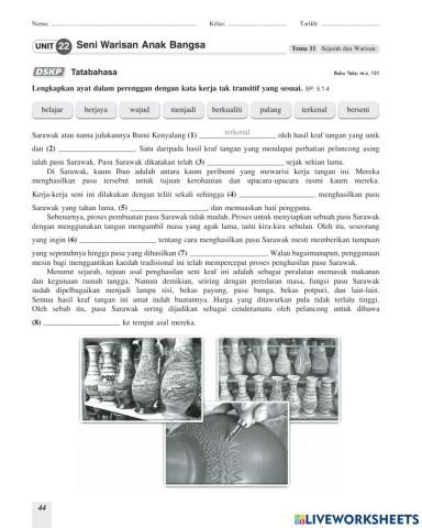 Bahasa melayu tingkatan 1