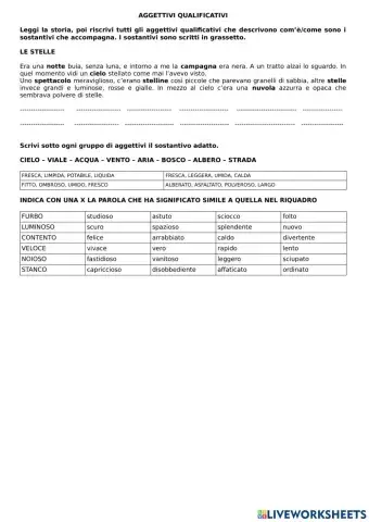 Gli aggettivi qualificativi