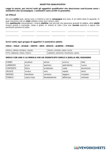 Gli aggettivi qualificativi