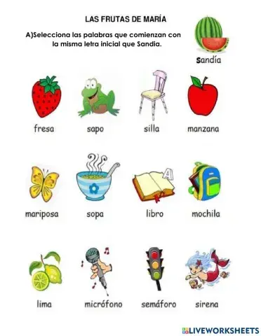 Las frutas de María