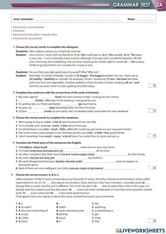 Grammar Revision for Matura