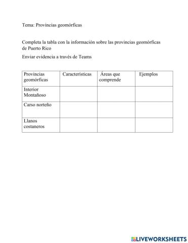 Provincias Geomórficas