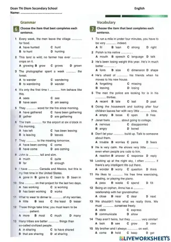 MODULE 1 - B1+ LANGUAGE KNOWLEDGE