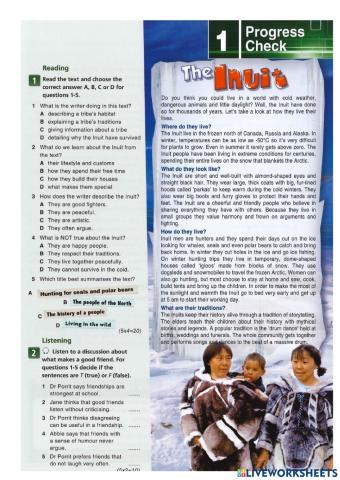 PROGRESS CHECK 1 (B1+)