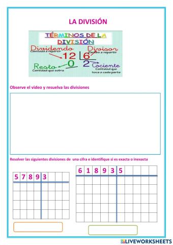 La división de números naturales