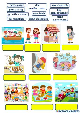 Super kids 4 - Unit 9 Vocabulary