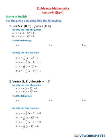 11 Advance Mathematics Lesson-6.1(Eg-4)
