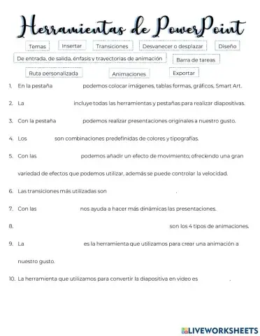 Herramientas de Power Point