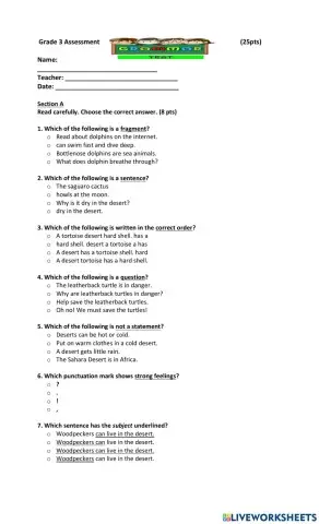 Grammar Assessment 1