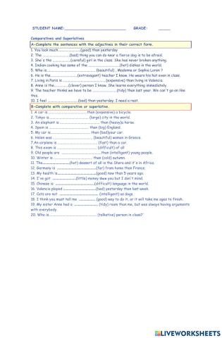 Comparative superlative