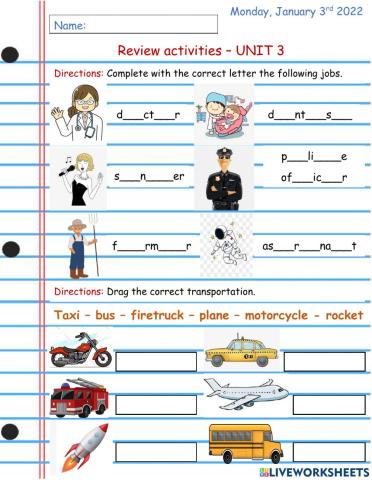 Jobs and transportation review