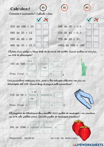 Percentatges i descomptes
