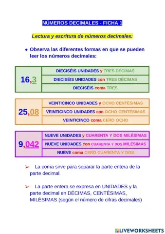 Números decimales