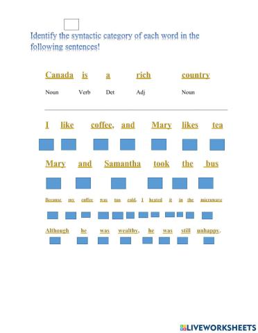 Exercise 2 Morphology-Syntax