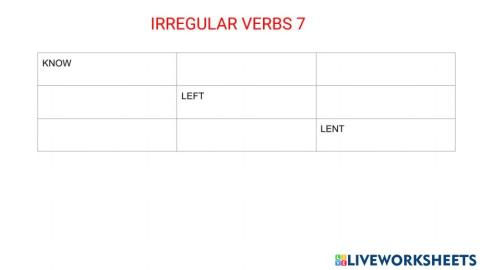 Verbos irregulares 7
