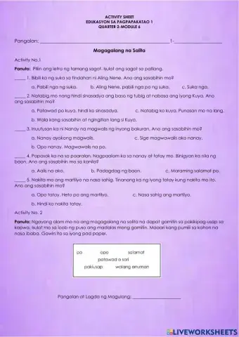 Magagalang na Salita