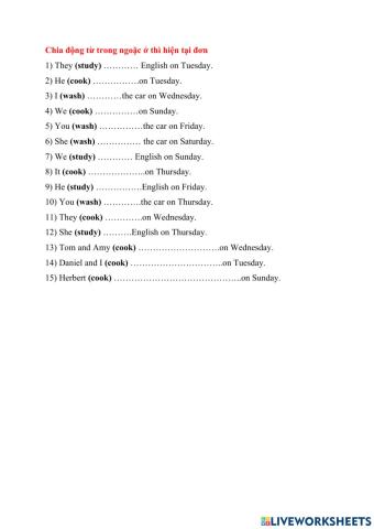 Present simple tense 6