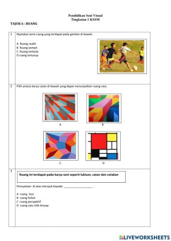 Tingkatan 1 Tajuk 6 : Ruang